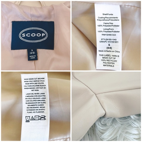 Faux Leather Zip Moto Jacket S - Picture 9 of 10